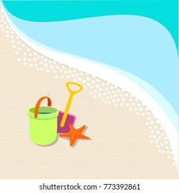 Summer sea background. Vector.