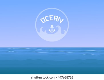 Summer sea banner. Vector  illustration.