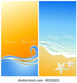 Summer sea banners.