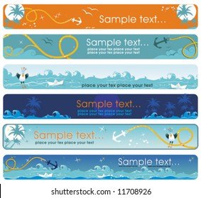 Summer sea banners. To see similar, please VISIT MY GALLERY.

