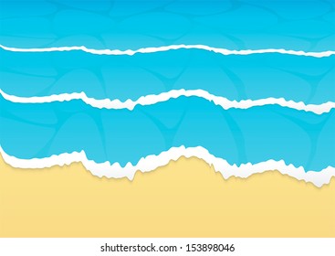 Summer sea beach background, VECTOR, EPS10