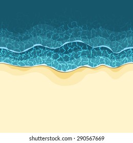 Summer sea beach background in vector