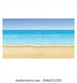 Summer sea beach illustration best EPS file for downloads