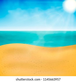 Summer sea beach. Vector background for banners, posters, cards, and much more.