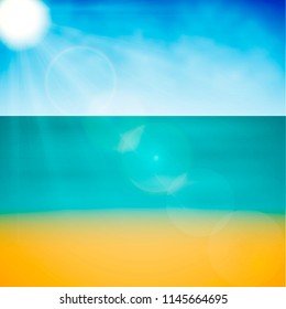 Summer sea beach. Vector background for banners, posters, cards, and much more.