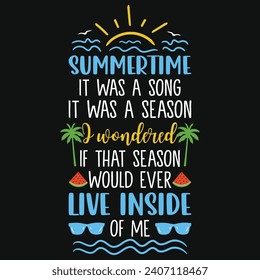 Summer sea beaches sunshine typography tshirt design 