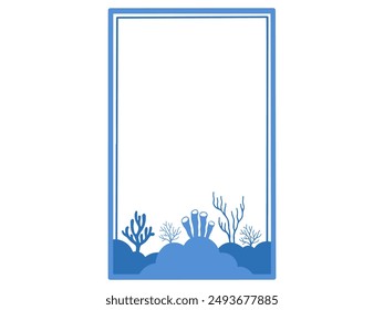 Summer Sea Frame background Illustration