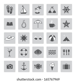 summer sea icons