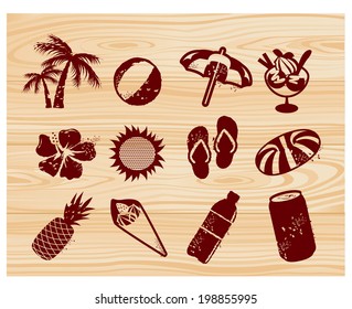 summer sea icons