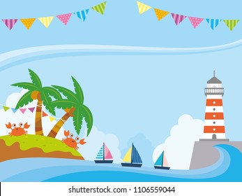 Summer sea illustration