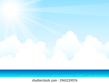 Summer Sea Landscape Background Frame