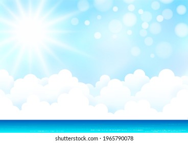 Summer Sea Landscape Background Frame