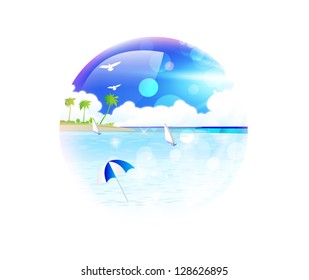 Summer sea palm frame
