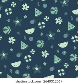 Summer sea patterns with similar color tones give a comfortable feeling when looking at them.