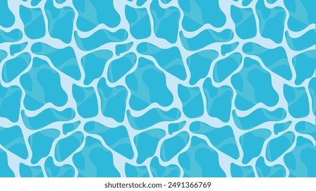 Sommermeer-Poster-Vorlage. Meereswellen abstrakte Hintergründe. Türkis gewellte Wasserstruktur Hintergrund. Leuchtendes blaues Wasser Ripple Pool Abstrakte Vektorgrafik