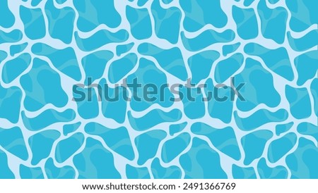 Summer sea poster template. Sea waves abstract backgrounds. Turquoise rippled water texture background. Shining blue water ripple pool abstract vector