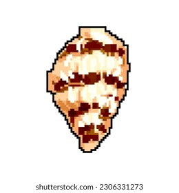 summer sea shell game pixel art retro vector. bit summer sea shell. old vintage illustration