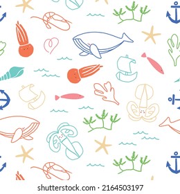 summer sea shorts patterns cute animal figures