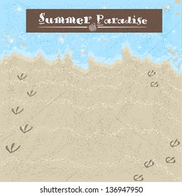 Summer and sea. Vector illustration EPS10