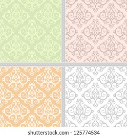 Summer seamless abstract damask pattern. Seamless pattern can be used for wallpaper, pattern fills, web page background,surface textures, wrapping paper, invitations. Floral textile background