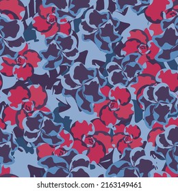 Summer seamless background with flowers. Floral pattern for printing on the material, advertising booklets. Stylized as a watercolor.
