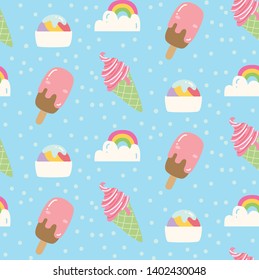 Summer seamless background vector illustration