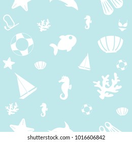 summer seamless illustration graphic. patterns backgrounds for fabric design.