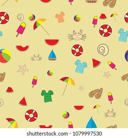 Summer seamless pattern