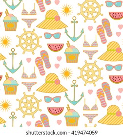 Summer seamless pattern.