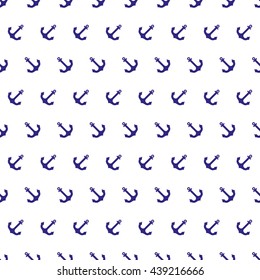 Summer seamless pattern with anchors