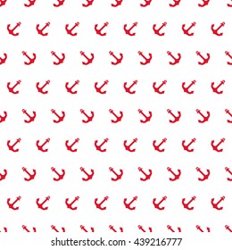Summer seamless pattern with anchors