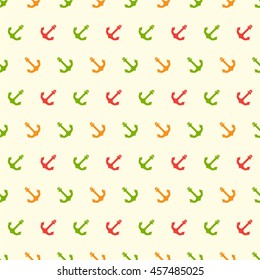 Summer seamless pattern with anchors