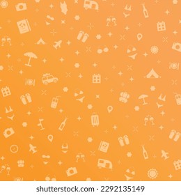 Summer Seamless Pattern Background Vector Design.