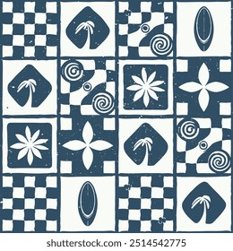 Summer seamless pattern, beach life elements Vector illustration, print design, print , exotic wallpaper, textile, fabric,  seamless vector floral pattern vintage background in hawaiian style.