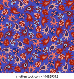 summer seamless pattern with colorful shells, can be used for textile,background, wrapping