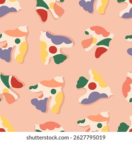 Summer seamless pattern design with doodle bird. Vector summer concept design for background, fabric, textile, wall art design.