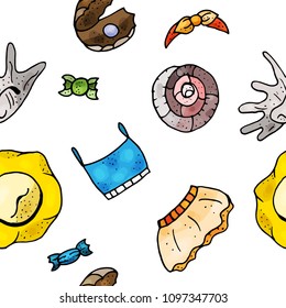 Summer seamless pattern. Endless texture with summer theme.