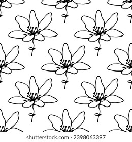 Patrón veraniego sin soldadura con doodle de flores para la impresión decorativa, papel de envoltura, tarjetas de felicitación, papel pintado y tela
