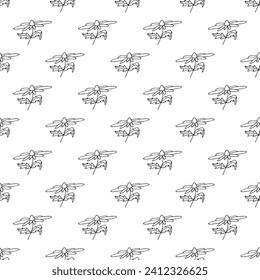 Patrón veraniego sin soldadura con doodle de flores para la impresión decorativa, papel de envoltura, tarjetas de felicitación, papel pintado y tela