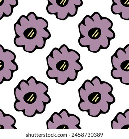 Patrón sin costuras de verano con garabato de flores para impresión decorativa, papel de embalaje, tarjetas de felicitación, Fondo de pantalla y tela
