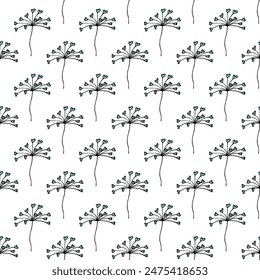 Summer seamless pattern with flowers doodle for decorative print, wrapping paper, greeting cards, wallpaper and fabric