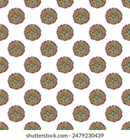 Summer seamless pattern with flowers doodle for decorative print, wrapping paper, greeting cards, wallpaper and fabric