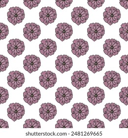 Summer seamless pattern with flowers doodle for decorative print, wrapping paper, greeting cards, wallpaper and fabric