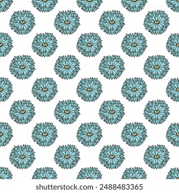 Patrón sin costuras de verano con garabato de flores para impresión decorativa, papel de embalaje, tarjetas de felicitación, Fondo de pantalla y tela