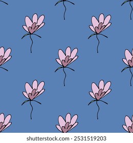 Modelo inconsútil del verano con el garabato de las flores para la impresión decorativa, papel de embalaje, tarjetas de felicitación, Fondo de pantalla y tela