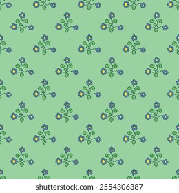 Summer seamless pattern with flowers doodle for decorative print, wrapping paper, greeting cards, wallpaper and fabric