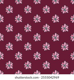 Summer seamless pattern with flowers doodle for decorative print, wrapping paper, greeting cards, wallpaper and fabric