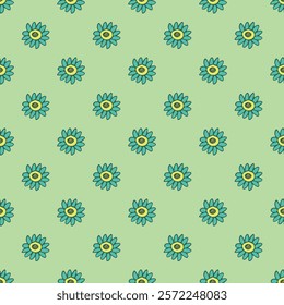 Summer seamless pattern with flowers doodle for decorative print, wrapping paper, greeting cards, wallpaper and fabric