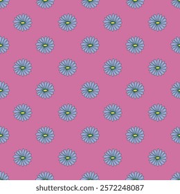 Summer seamless pattern with flowers doodle for decorative print, wrapping paper, greeting cards, wallpaper and fabric