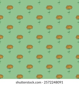 Summer seamless pattern with flowers doodle for decorative print, wrapping paper, greeting cards, wallpaper and fabric